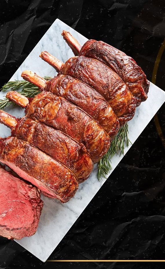 Costela e rack assado, dourado, para eventos